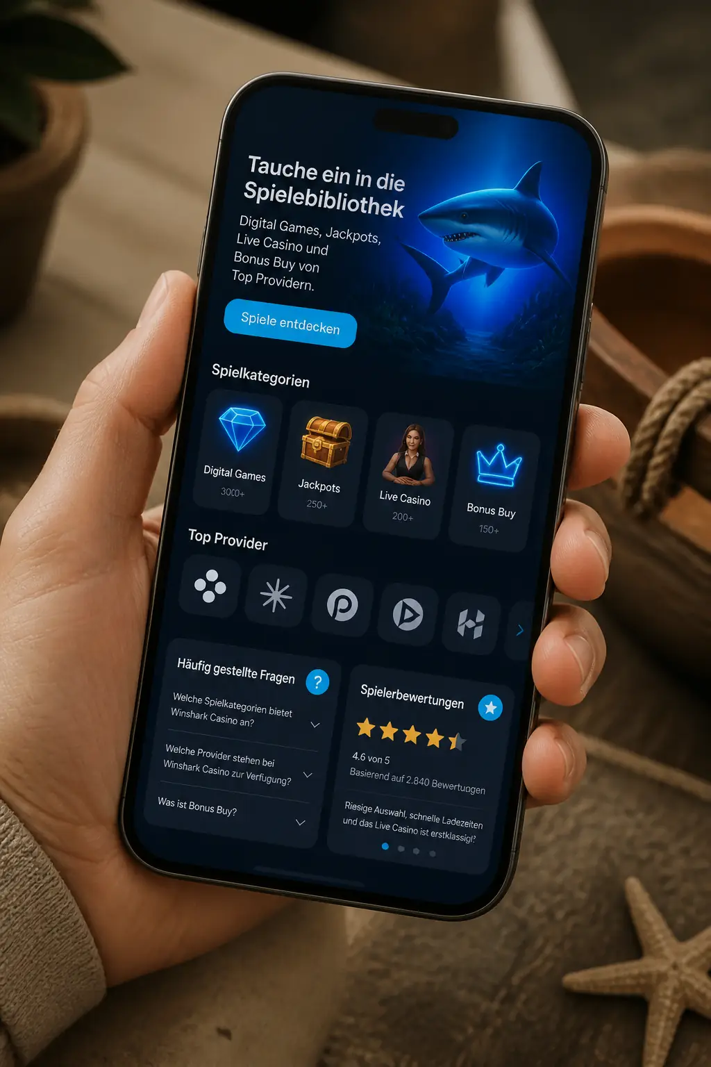 Winshark Casino Spiele visual guide for Winshark Casino